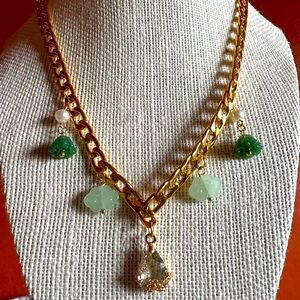 Gem & Jade cloud Gold Necklace